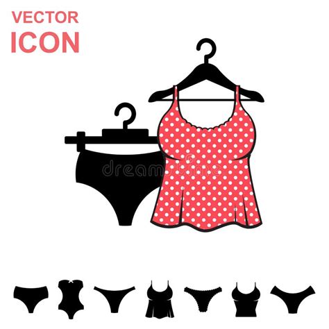 Set Of Lingerie Vector Icon On White Background Stock Vector Illustration Of Girl Glamour