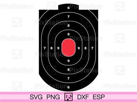 Law Enforcement Target Svg, 12x18 Printable Tactical Shooting