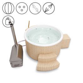 Hot Tub Gleinker En Bois De Sapin Avec Clairage Led Couvercle