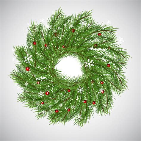 Christmas background with wreath 209639 Vector Art at Vecteezy