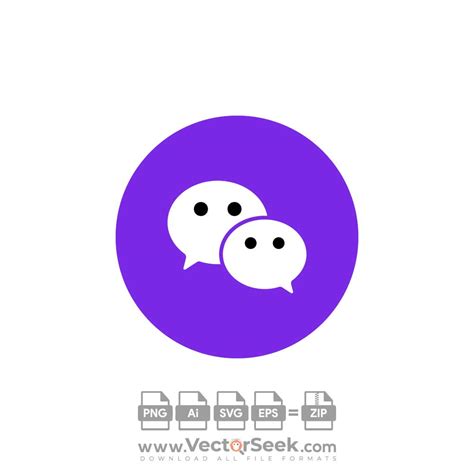 Purple Wechat Icon Vector - (.Ai .PNG .SVG .EPS Free Download)