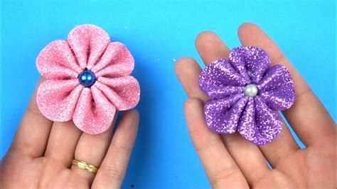 Blumen Aus Moosgummi Blume Basteln Geschenke Selber Machen DIY