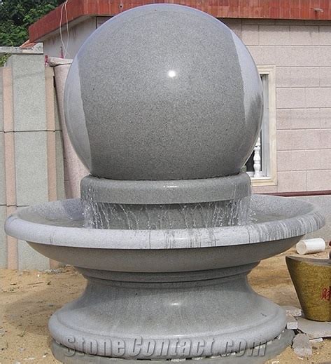 Grey Granite Floating Ball Fountain From China Stonecontact