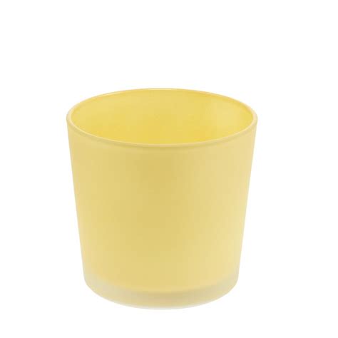 Floristik24 It Vaso Da Fiori In Vetro Vaso Decorativo Giallo In Vetro