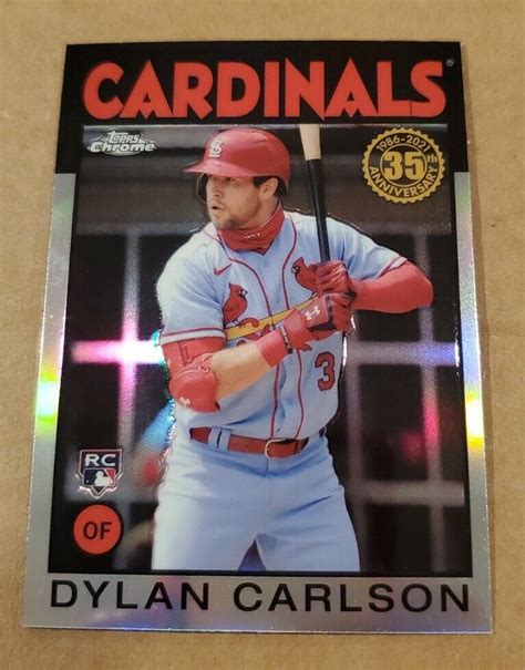 2021 Topps Chrome Dylan Carlson 35th Anniversary Refractor Rookie RC