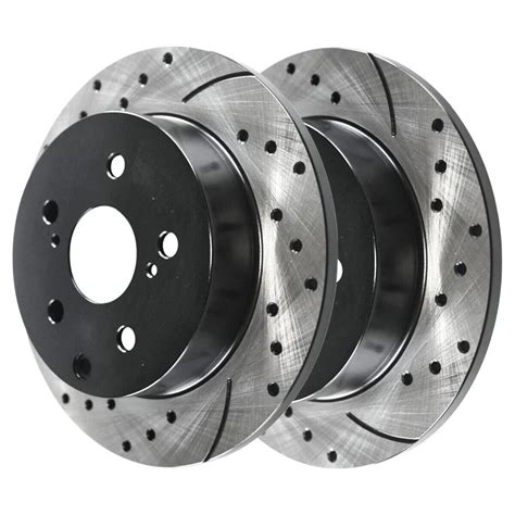 Rear Drilled And Slotted Brake Rotors Pads For Subaru Forester