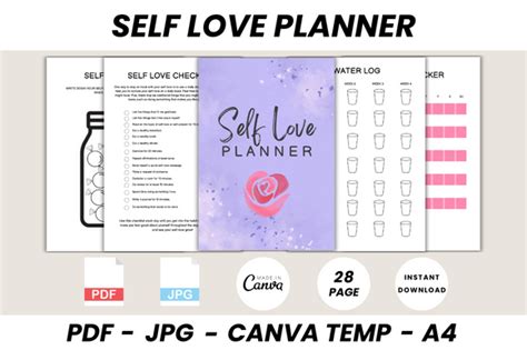 Self Love Planner Canva Template Graphic By Digital Print Box