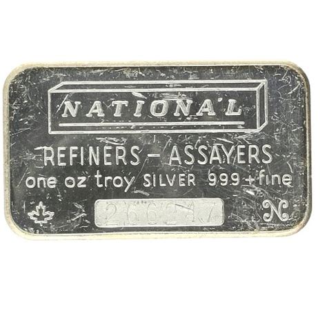 National Refiners sølvbarre 1 ounce finsølv 999 ebuy dk