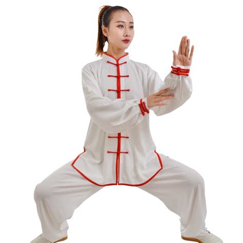 Men Kung Fu Uniform Long Sleeve Women Tai Chi Uniforms Martial Arts