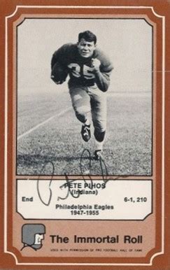 1975 Fleer Hall Of Fame Pete Pihos 41 Football VCP Price Guide