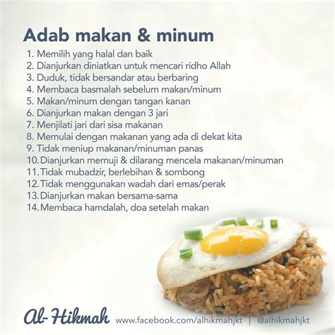 Beberapa Adab Makan Dan Minum Dalam Islam Foto Dakwah