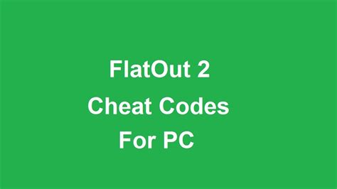 Cheat engine flatout 2 - vseradebt