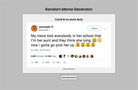 Random Meme Generator Using HTML, CSS and JavaScript with Source Code | SourceCodester