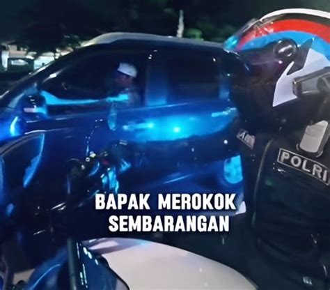 Polisi Pergoki Pengendara Mobil Merokok Dan Buang Abunya Di Jalanan