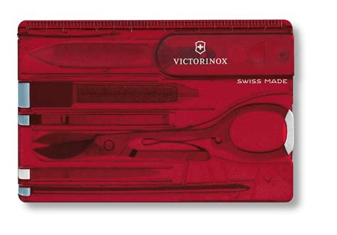 Victorinox Swiss Card Classic In Red Transparent 07100t