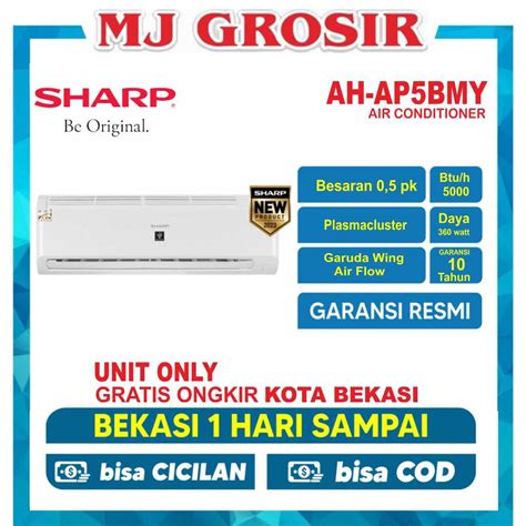 Jual Ac Sharp Ah Ap Ssy Ah Ap Bmy Pk Plasma Cluster Unit