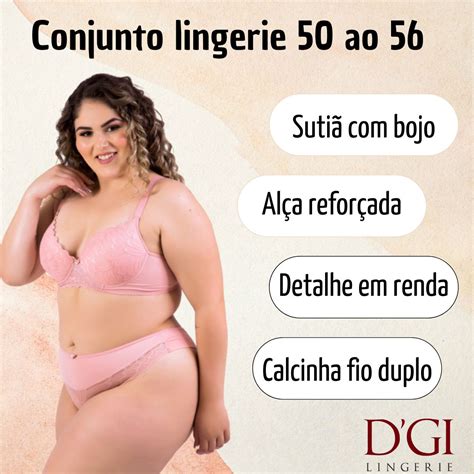 D Gi Lingerie Plus Size Conjunto Lingerie Calesson