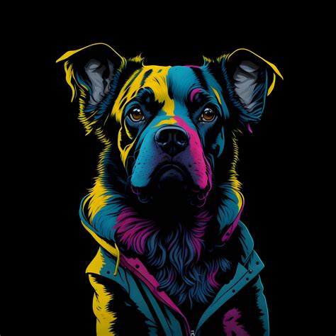 Dog Wallpaper 4K, Digital Art, AMOLED, 10K