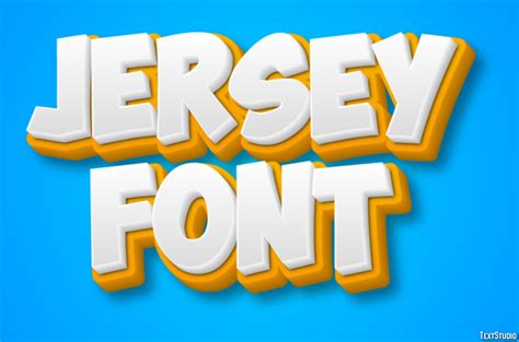 Jersey Font Text Effect and Logo Design Font