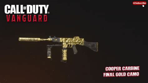 Call Of Duty Vanguard Cooper Carbine Final Got Gold Camo Youtube