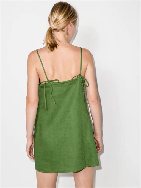 Reformation Aubree Linen Dress Farfetch