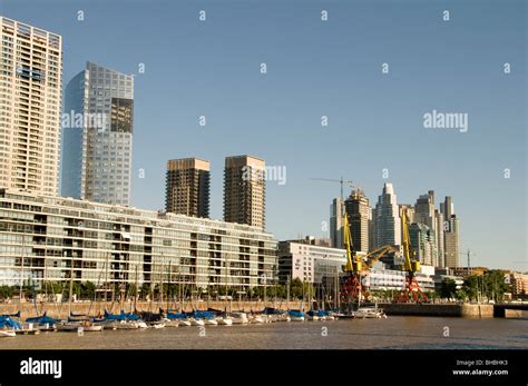 Buenos Aires Puerto Madero Waterfront Port Dock Argentina Stock Photo