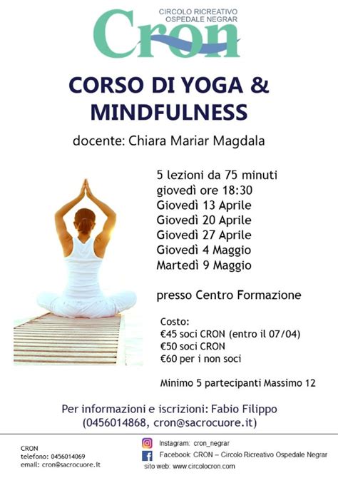 CRON Corso Yoga Mindfulness 2023