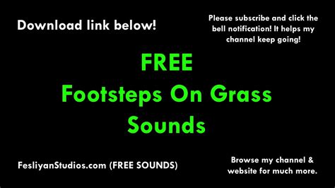 Footsteps On Grass Free Sound Effect Various Versions Youtube