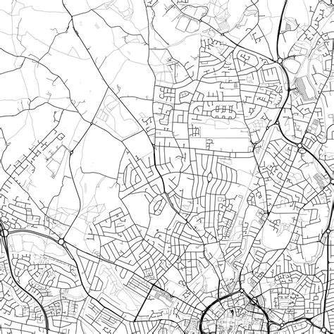 Coventry Map Print, Coventry Map Poster Wall Art, Coventry City Map ...