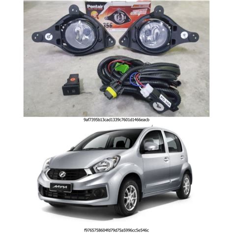 PERODUA MYVI 2012 LAGI BEST OEM FOG LAMP SET WITH WIREKIT SWITCH