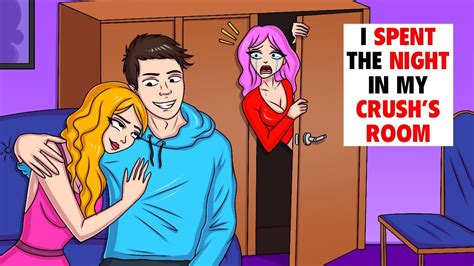 I Spend The Night In My Crush Closet My Animated Story Youtube