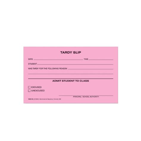 Pink Slip Example