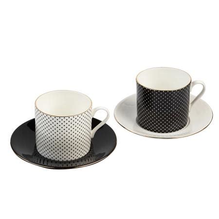 За дома - Луксозни аксесоари за кафе и чай - Комплект две чаши с ...