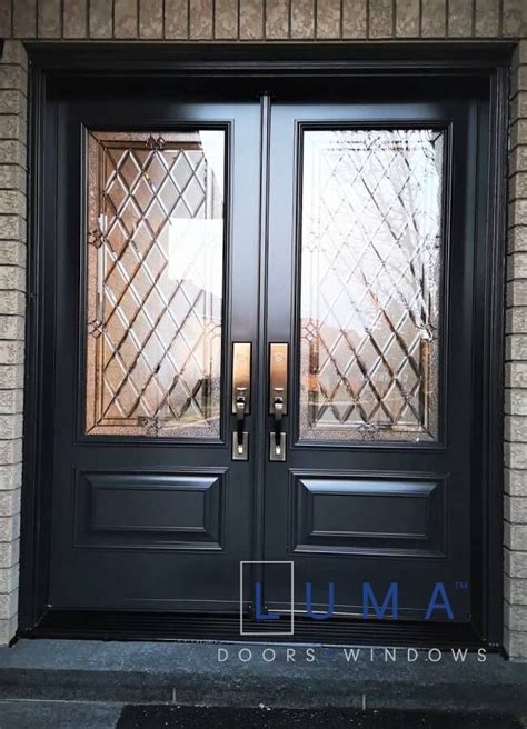 Double Steel Door With Painted Iron Ore Exterior ☑️ Luma