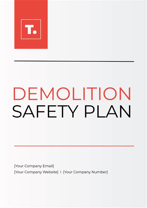 Free Demolition Safety Plan Template - Edit Online & Download ...