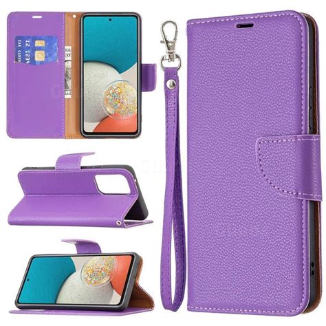 Classic Luxury Litchi Leather Phone Wallet Case For Samsung Galaxy A