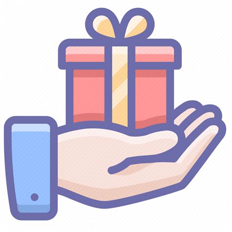 T Hand Present Icon Download On Iconfinder