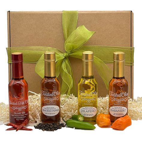 4pk 5oz Hot And Spicy Gift Set Twisted Olive Imports