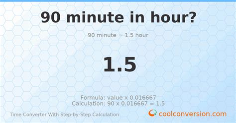 Quantas Horas Sao 90 Min - 90 Minutes to Hours | 90 min = 1.5 h