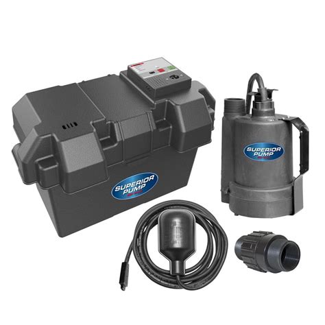 Superior Pump 12 Volt Submersible Emergency Battery Backup Sump Pump