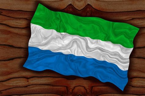 Premium Photo National Flag Of Sierra Leone Background With Flag Of