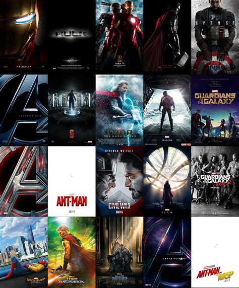 The Teaser Posters Of The First 20 Films In The Marvel Cinematic Universe