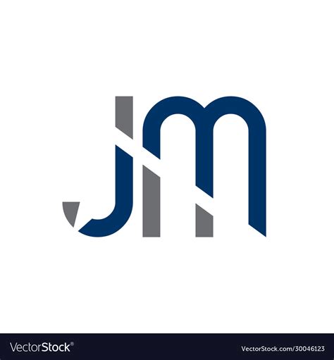 Creative Letter Jm Logo Design Template Initial Vector Image