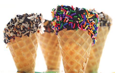 Chocolate Dipped Ice Cream Cones