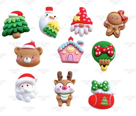 Christmas Flat Back Resin Cabochon Christmas Christmas Resins Diy