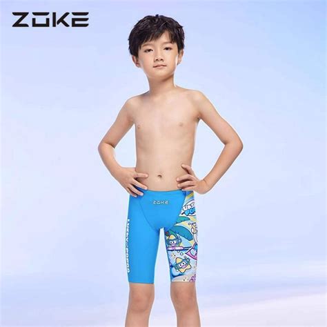 Zoke Boys Swimming Trunks Waterproof Childrens Swimwear Teenager