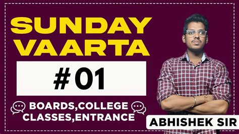 Sunday Vaarta Qna Session By Abhishek Sir Chemistry Asc