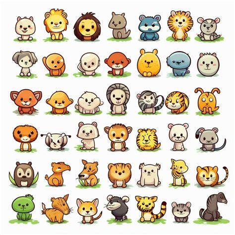 Animals and Nature Emojis 2d cartoon vector illustration o 30682943 ...