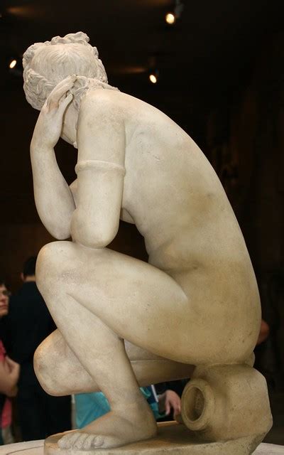 British Museum Marble Statue Of A Naked Aphrodite Crouching At