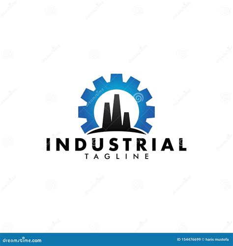 Industrial Factory Logo Design Template Isolated Illustration Stock Illustration - Illustration ...